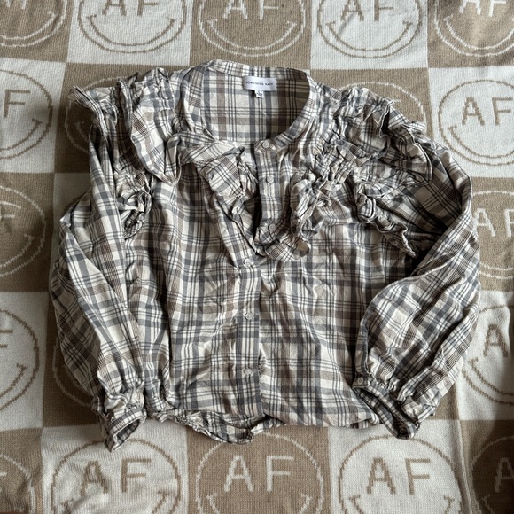 Something Navy Plaid Shirt - Picture 3 of 3